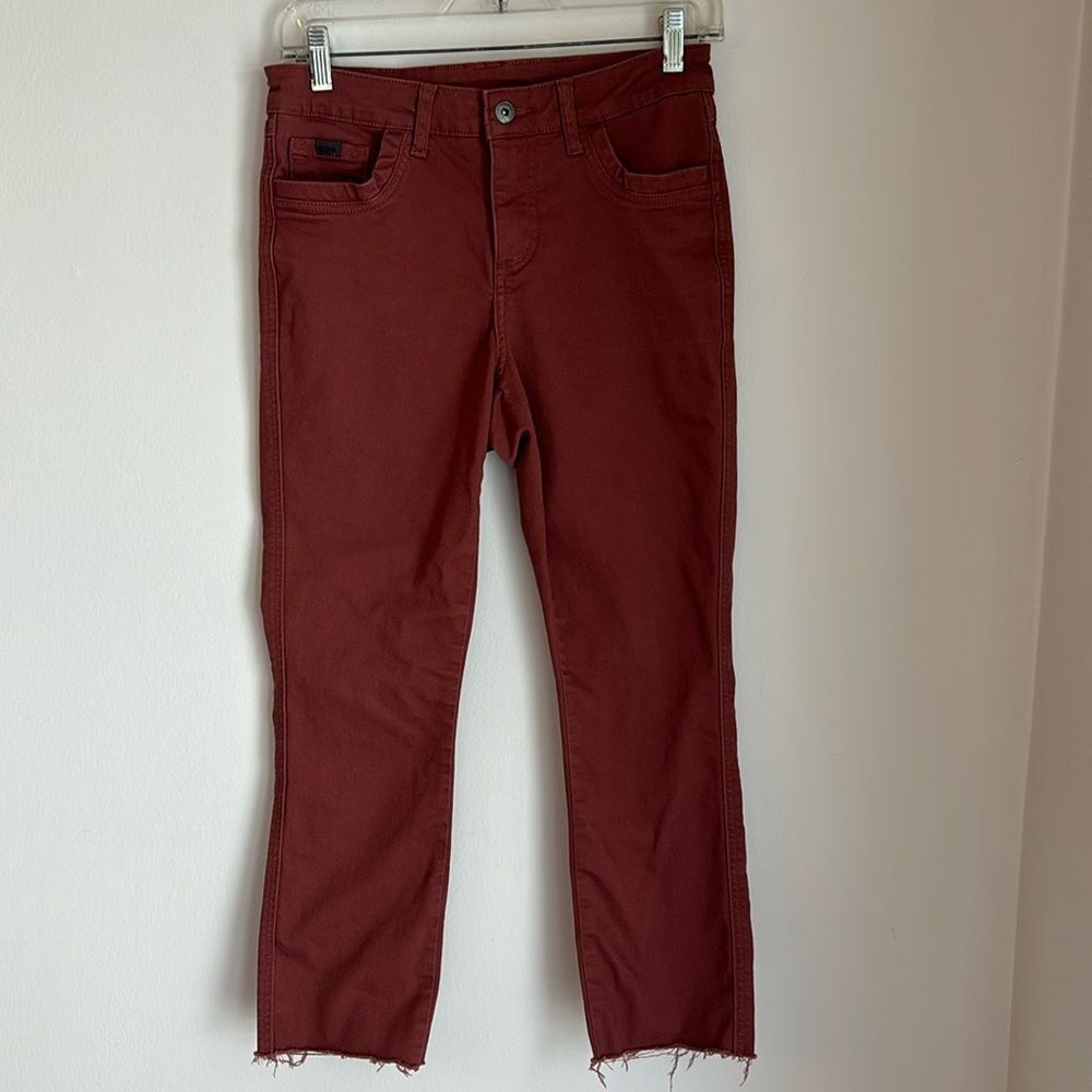 Kuhl Womens Rust red frayed hem pants hiking camping outdoors size 6 regular EUC